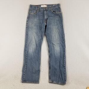 Levis 569 Jeans Mens 33x32 Blue Relaxed Straight Denim 100% Cotton Medium Wash